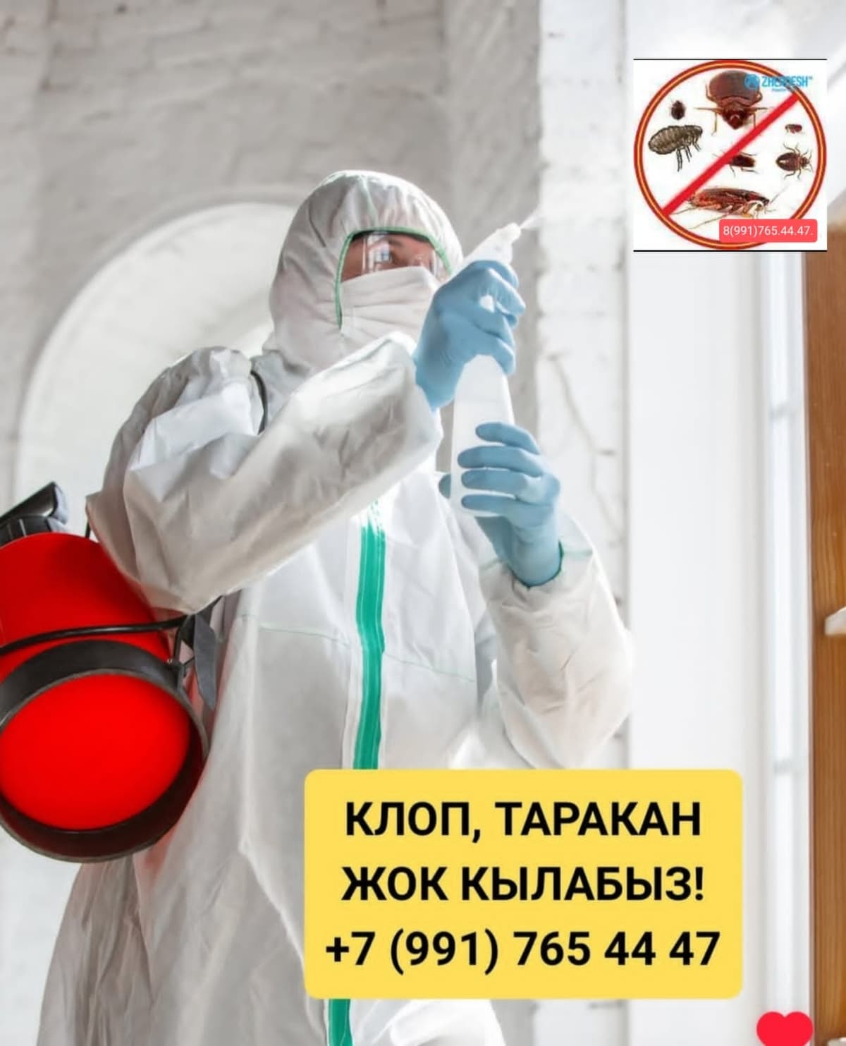 Дезинфекция клоп таракан дарылайбыз 