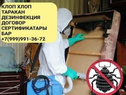 Клоп таракан дезинфекция уничтожение гарантия